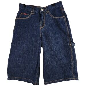 BDG Urban Outfitters Carpenter Denim Shorts Dark Wash Wide Leg Jorts Womens 24W